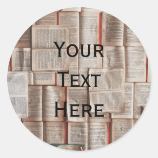 Buchliebhaber Runder Aufkleber