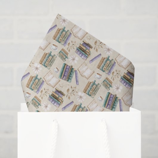 Buchliebhaber Seidenpapier in Creme (Geschenk Tasche)