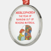 Buchliebhaber Silbernes Ornament (Links)