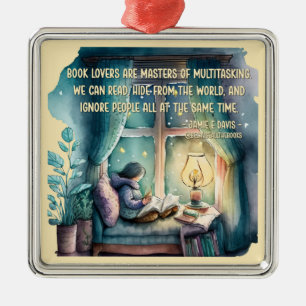 Buchliebhaber sind Meister des Multitasking Ornament Aus Metall