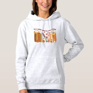 Buchliebhaber - süßer orangefarbener Kürbis - Herb Hoodie