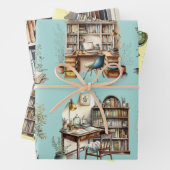 Buchliebhaber Umschlagpapier Geschenkpapier Set (Beispiel)