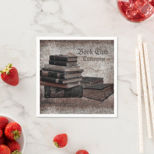 Buchliebhaber Vintag Buchklub Papier Napkins Serviette (Beispiel)