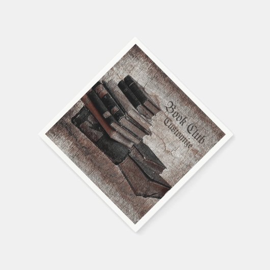 Buchliebhaber Vintag Buchklub Papier Napkins Serviette (Ecke)