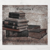 Buchliebhaber Vintag Schaumweinetikett (Einzelnes Label)