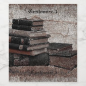 Buchliebhaber Vintag Weinetikett (Einzelnes Label)