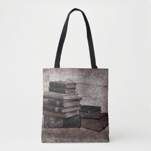 Buchliebhaber Vintage Tote Bag Tasche (Vorderseite)