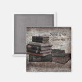 Buchliebhaber Vintager Buchclub Magnet (Vorderseite/Rückseite)