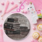 Buchliebhaber Vintager Buchclub Pappteller (Party)