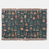 Buchliebhaber Weihnachten Decke (Vorderseite)