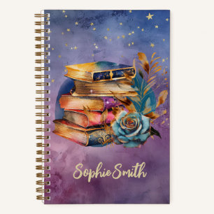 Buchliebhaber Whimsical Stack of Books Journal Notizblock