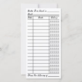 Buchliste-Tracker Flachkarte (Vorderseite)
