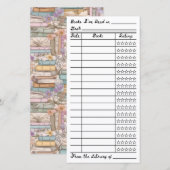 Buchliste-Tracker Flachkarte (Vorne/Hinten)
