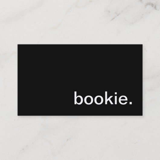 Buchmacher-Visitenkarte Visitenkarte (Vorderseite)