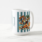 Buchmädchen Sommerferien Strandtrip Kaffeetasse (VorderseiteRechts)