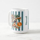 Buchmädchen Sommerferien Strandtrip Kaffeetasse (Vorderseite Links)