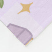 Buchmagie Lila Mädchen Pastell Fleecedecke (Ecke)