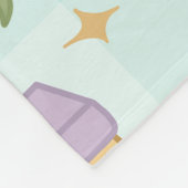 Buchmagie Pastell Mädchen Grün Fleecedecke (Ecke)