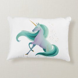 Buchmagie tänzelndes Einhorn Lendenkissen Dekokissen