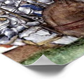 Buchmalerei Mittelalter Belagerung Poster (Ecke)