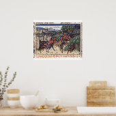 Buchmalerei Mittelalter Kreuzzug Poster (Küche)