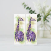 Buchmarkierungen für Wasserfarben Giraffe Postkarte (Stehend Vorderseite)