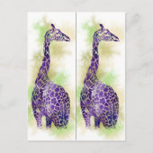 Buchmarkierungen für Wasserfarben Giraffe Postkarte (Vorderseite)