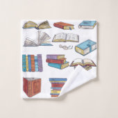 Buchmuster Badhandtuch Set (Waschlappen)