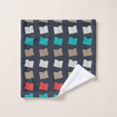 Buchmuster Badhandtuch Set (Waschlappen)