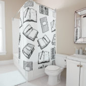 Buchmuster Duschvorhang (Beispiel)