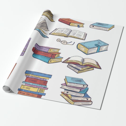 Buchmuster Geschenkpapier (Ungerollt)