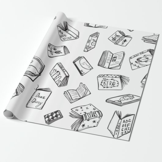 Buchmuster Geschenkpapier (Ungerollt)