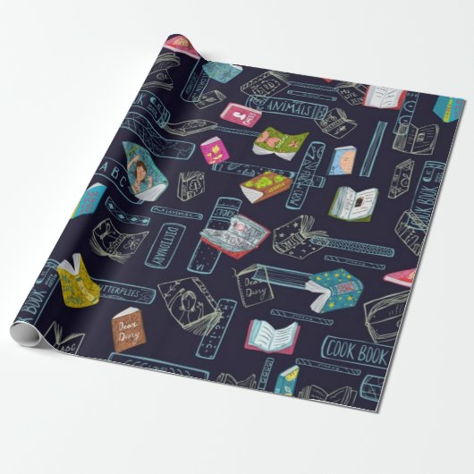Buchmuster Geschenkpapier (Ungerollt)