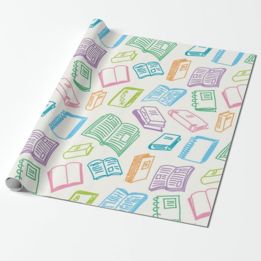 Buchmuster Geschenkpapier (Ungerollt)
