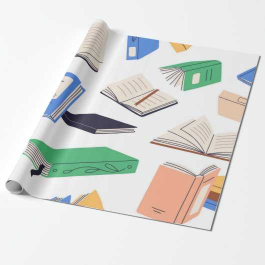 Buchmuster Geschenkpapier (Ungerollt)