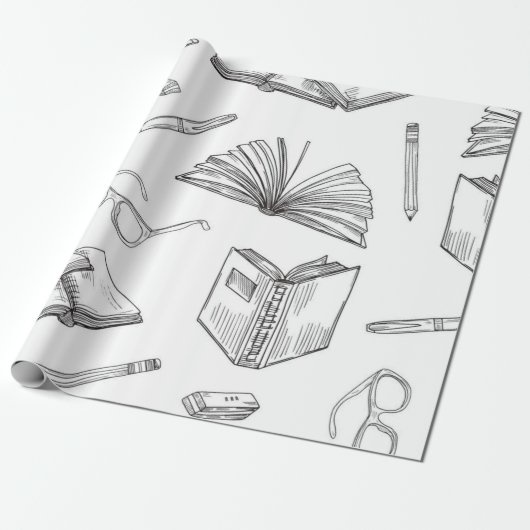 Buchmuster Geschenkpapier (Ungerollt)