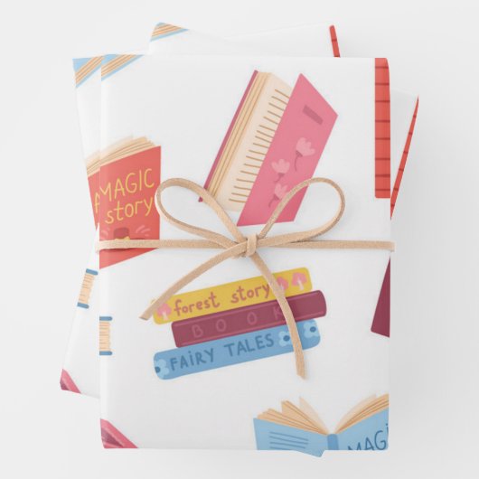 Buchmuster Geschenkpapier Set (Beispiel)