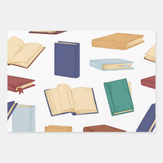 Buchmuster Geschenkpapier Set (Vorderseite 3)