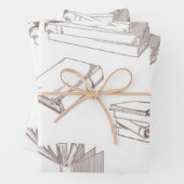 Buchmuster Geschenkpapier Set (Beispiel)