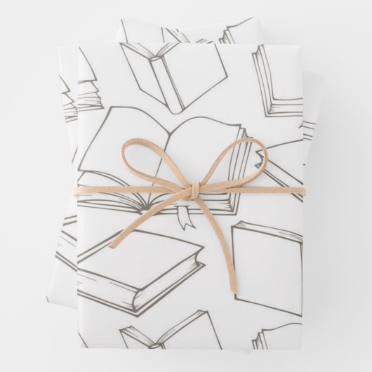 Buchmuster Geschenkpapier Set (Beispiel)