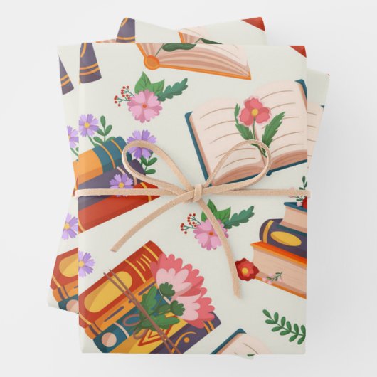 Buchmuster Geschenkpapier Set (Beispiel)