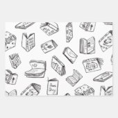 Buchmuster Geschenkpapier Set (Vorderseite 3)