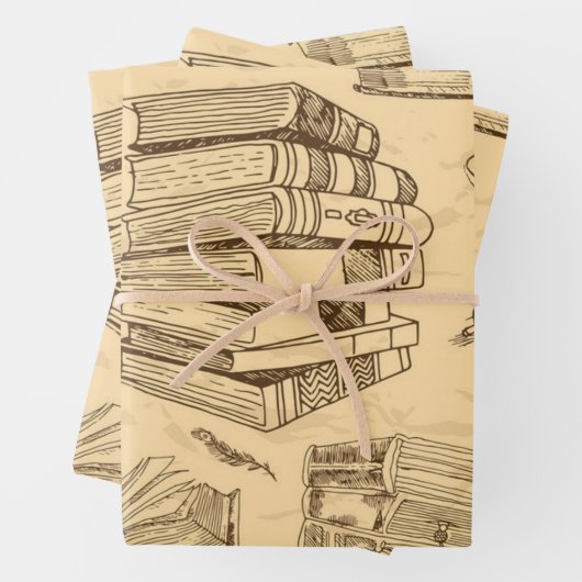 Buchmuster Geschenkpapier Set (Beispiel)