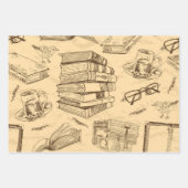 Buchmuster Geschenkpapier Set (Vorderseite)