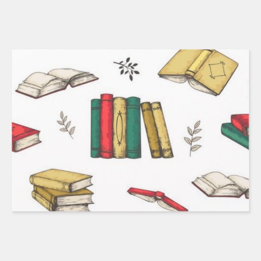 Buchmuster Geschenkpapier Set (Vorderseite 3)