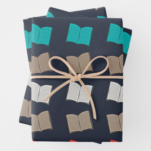 Buchmuster Geschenkpapier Set (Beispiel)