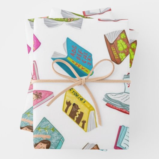 Buchmuster Geschenkpapier Set (Beispiel)