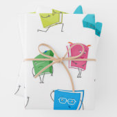 Buchmuster Geschenkpapier Set (Beispiel)