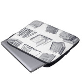 Buchmuster Laptopschutzhülle (Vorne Knopf)