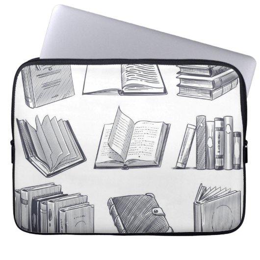 Buchmuster Laptopschutzhülle (Vorderseite)